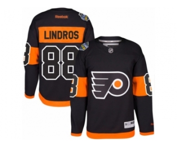 Men's Reebok Philadelphia Flyers #88 Eric Lindros Authentic Black 2017 Stadium Series NHL Jersey