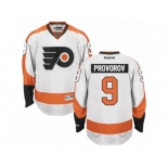 Men's Reebok Philadelphia Flyers #9 Ivan Provorov Authentic White Away NHL Jersey