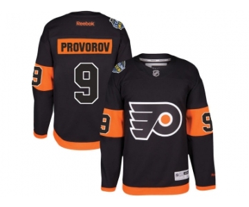 Men's Reebok Philadelphia Flyers #9 Ivan Provorov Black 2017 Stadium Series Stitched NHL Jersey