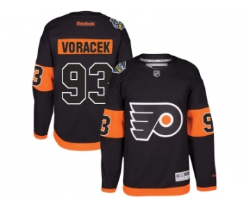 Men's Reebok Philadelphia Flyers #93 Jakub Voracek Black 2017 Stadium Series Stitched NHL Jersey