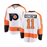 Philadelphia Flyers #11 Travis Konecny Fanatics Branded White Away Breakaway NHL Jersey