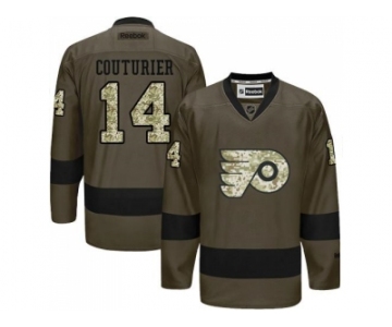 Philadelphia Flyers #14 Sean Couturier Green Salute to Service Stitched NHL Jersey