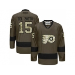 Philadelphia Flyers #15 Michael Del Zotto Green Salute to Service Stitched NHL Jersey