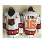 Philadelphia Flyers #16 Bobby Clarke White Orange All Star CCM Throwback Stitched NHL Jersey