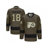 Philadelphia Flyers #18 R. J. Umberger Green Salute to Service Stitched NHL Jersey