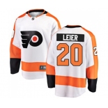 Philadelphia Flyers #20 Taylor Leier Fanatics Branded White Away Breakaway NHL Jersey