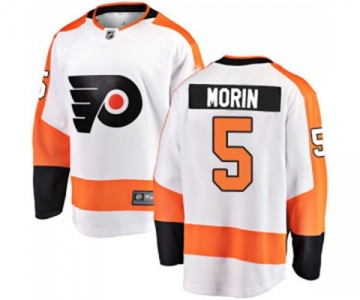 Philadelphia Flyers #5 Samuel Morin Fanatics Branded White Away Breakaway NHL Jersey