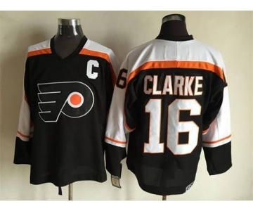 nhl jerseys philadelphia flyers #16 clarke black[patch C][m&n]