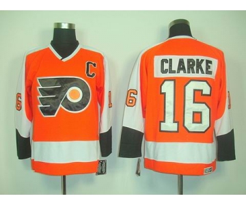 nhl jerseys philadelphia flyers #16 clarke orange