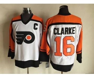 nhl jerseys philadelphia flyers #16 clarke white[patch C][m&n]