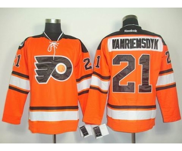 nhl jerseys philadelphia flyers #21 riemsdyk orange[black number][2011 new]