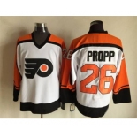 nhl jerseys philadelphia flyers #26 propp white[m&n]