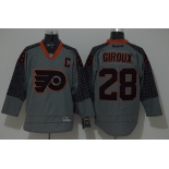 nhl jerseys philadelphia flyers #28 giroux grey[charcoal cross check]