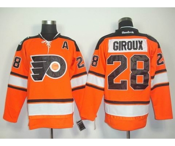 nhl jerseys philadelphia flyers #28 giroux orange[black number][2011 new]