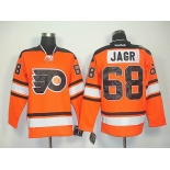 nhl jerseys philadelphia flyers #68 jagr orange[black number][2011 new]