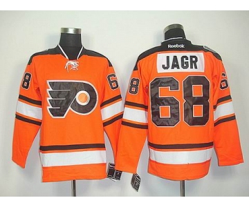 nhl jerseys philadelphia flyers #68 jagr orange[black number][2011 new]