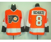 nhl jerseys philadelphia flyers #8 schultz orange