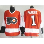 nhl philadelphia flyers #1 parent orange ccm