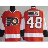 nhl philadelphia flyers #48 briere orange