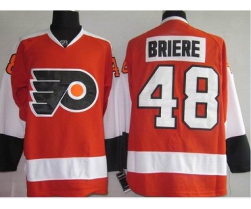 nhl philadelphia flyers #48 briere orange