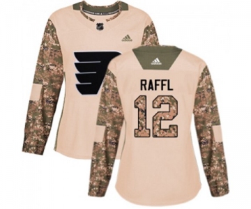 Women Adidas Philadelphia Flyers #12 Michael Raffl Authentic Camo Veterans Day Practice NHL Jersey