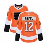 Women Adidas Philadelphia Flyers #12 Michael Raffl Authentic Orange Home NHL Jersey