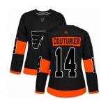 Women Adidas Philadelphia Flyers #14 Sean Couturier Authentic Black Alternate NHL Jersey