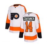 Women Adidas Philadelphia Flyers #14 Sean Couturier Authentic White Away NHL Jersey