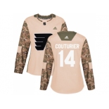 Women Adidas Philadelphia Flyers #14 Sean Couturier Camo Authentic 2017 Veterans Day Stitched NHL Jersey