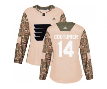 Women Adidas Philadelphia Flyers #14 Sean Couturier Camo Authentic 2017 Veterans Day Stitched NHL Jersey