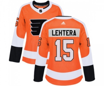 Women Adidas Philadelphia Flyers #15 Jori Lehtera Authentic Orange Home NHL Jersey