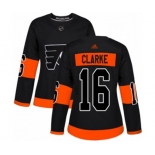 Women Adidas Philadelphia Flyers #16 Bobby Clarke Authentic Black Alternate NHL Jersey