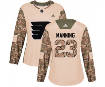 Women Adidas Philadelphia Flyers #23 Brandon Manning Authentic Camo Veterans Day Practice NHL Jersey