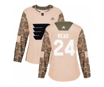 Women Adidas Philadelphia Flyers #24 Matt Read Camo Authentic 2017 Veterans Day Stitched NHL Jersey