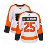 Women Adidas Philadelphia Flyers #25 James Van Riemsdyk Authentic White Away NHL Jersey