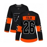 Women Adidas Philadelphia Flyers #26 Christian Folin Authentic Black Alternate NHL Jersey