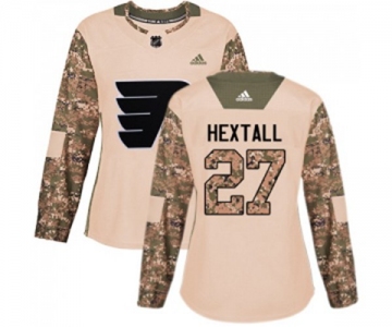 Women Adidas Philadelphia Flyers #27 Ron Hextall Authentic Camo Veterans Day Practice NHL Jersey