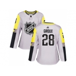 Women Adidas Philadelphia Flyers #28 Claude Giroux Gray 2018 All-Star Metro Division Authentic Stitched NHL Jersey