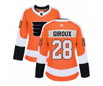 Women Adidas Philadelphia Flyers #28 Claude Giroux Orange Home Authentic Stitched NHL Jersey