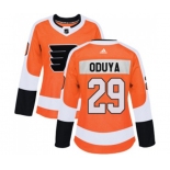 Women Adidas Philadelphia Flyers #29 Johnny Oduya Authentic Orange Home NHL Jersey