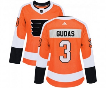 Women Adidas Philadelphia Flyers #3 Radko Gudas Premier Orange Home NHL Jersey