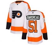 Women Adidas Philadelphia Flyers #51 Cole Bardreau Authentic White Away NHL Jersey