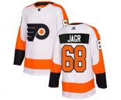 Women Adidas Philadelphia Flyers #68 Jaromir Jagr Authentic White Away NHL Jersey