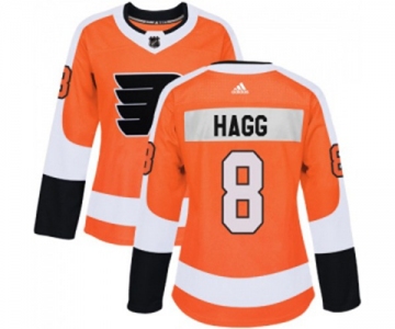 Women Adidas Philadelphia Flyers #8 Robert Hagg Authentic Orange Home NHL Jersey