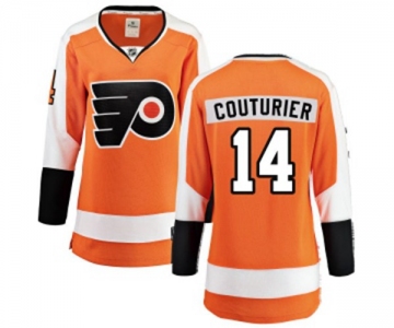 Women Philadelphia Flyers #14 Sean Couturier Fanatics Branded Orange Home Breakaway NHL Jersey