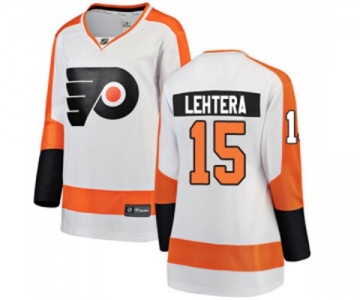 Women Philadelphia Flyers #15 Jori Lehtera Fanatics Branded White Away Breakaway NHL Jersey