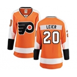 Women Philadelphia Flyers #20 Taylor Leier Fanatics Branded Orange Home Breakaway NHL Jersey