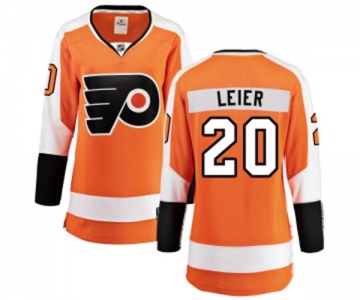 Women Philadelphia Flyers #20 Taylor Leier Fanatics Branded Orange Home Breakaway NHL Jersey