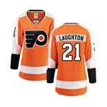 Women Philadelphia Flyers #21 Scott Laughton Fanatics Branded Orange Home Breakaway NHL Jersey