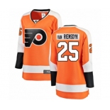 Women Philadelphia Flyers #25 James Van Riemsdyk Fanatics Branded Orange Home Breakaway NHL Jersey